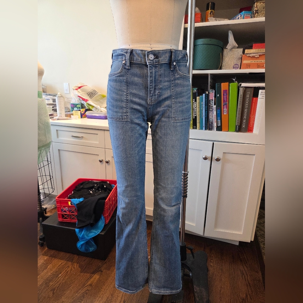 WHBM High Rise Boot Cut Jeans - Picture 3 of 5